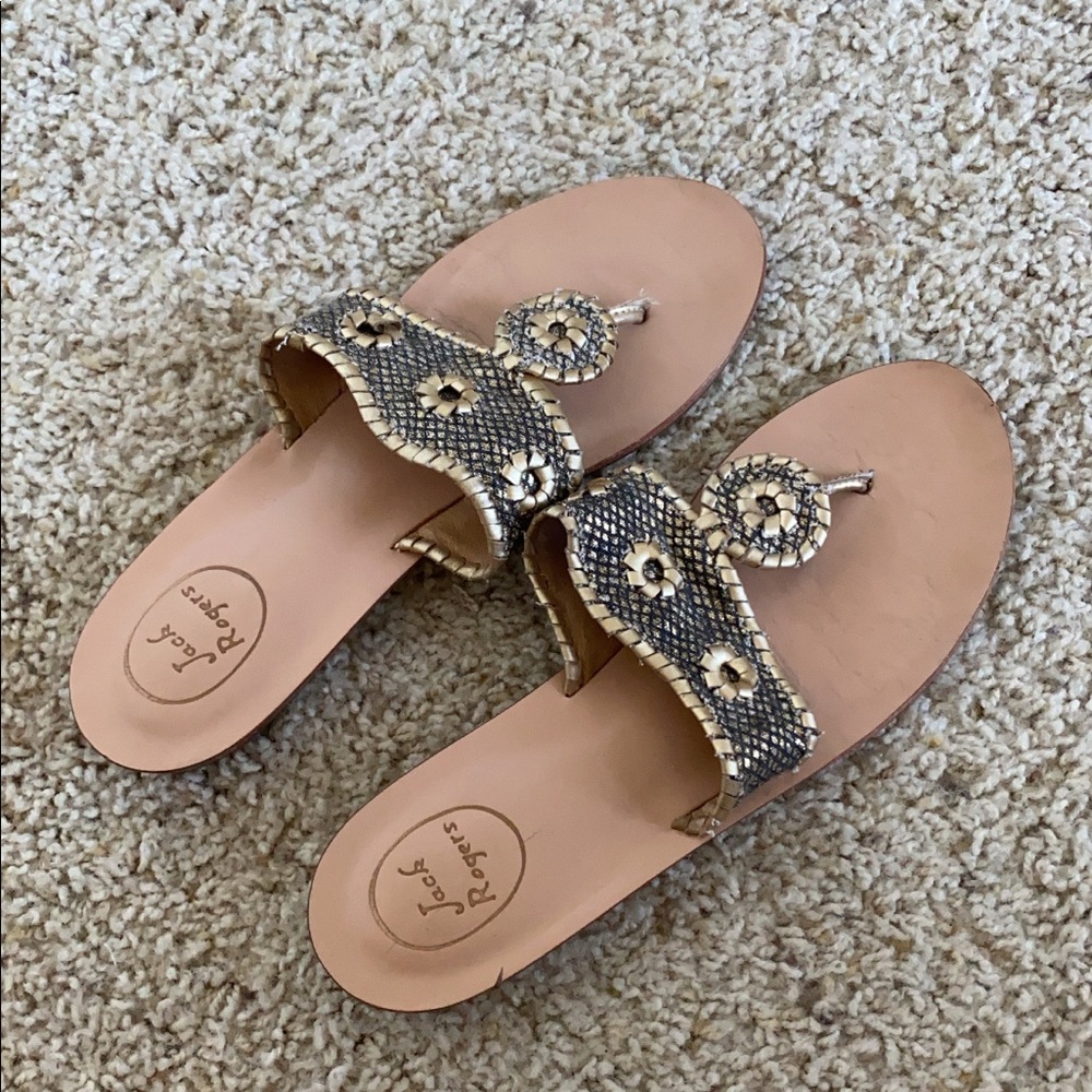 Brown and Gold Jack Rogers, Women’s 10